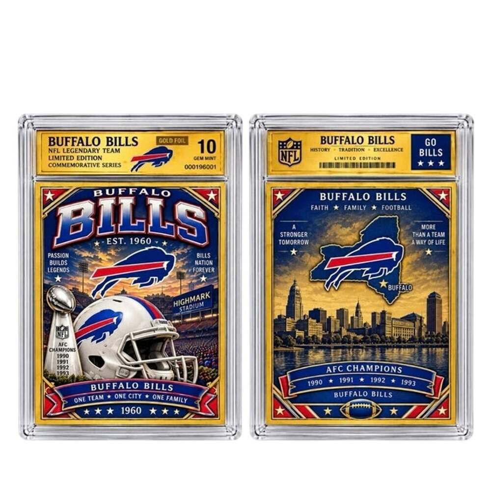 Buffalo Bills NFL Gold Foil Collectible Limited Edition with Protective Case